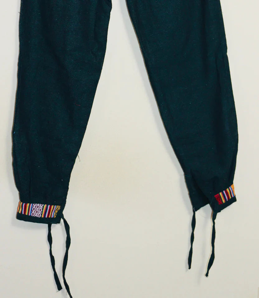 Everest Aura Nepali Boho Unisex Pants Green Free Size