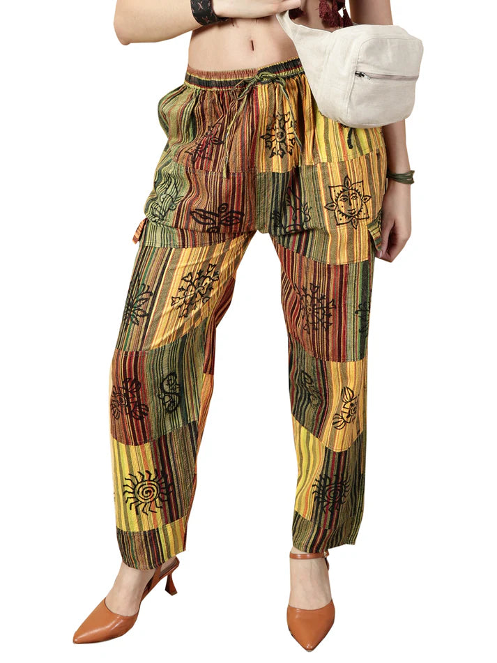 Golden Horizon Yellow Boho Unisex Joggers