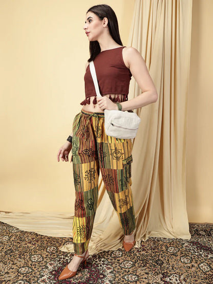 Golden Horizon Yellow Boho Unisex Joggers