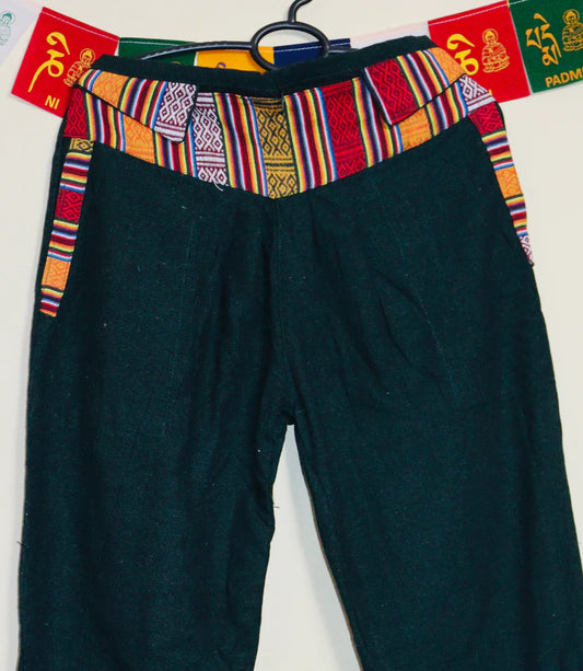 Everest Aura Nepali Boho Unisex Pants Green Free Size