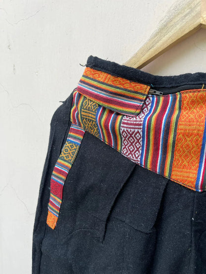 Himalayan Dawn Nepali Boho Unisex Pants Black Free Size