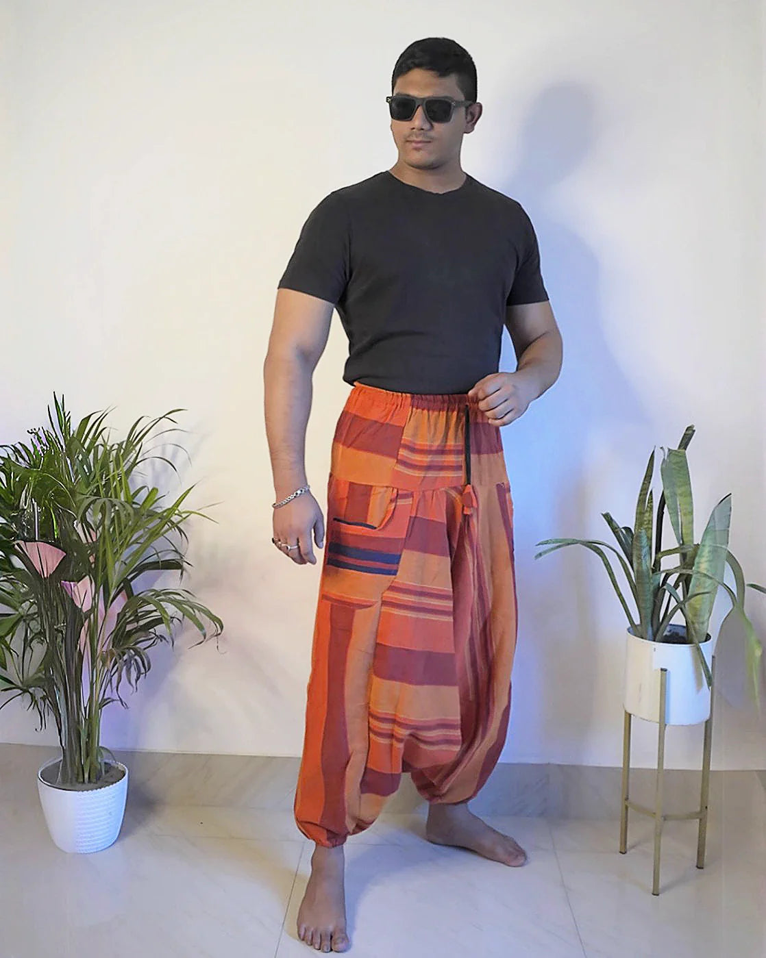 sunset-drift-orange-khesh-harem-pants-side-view