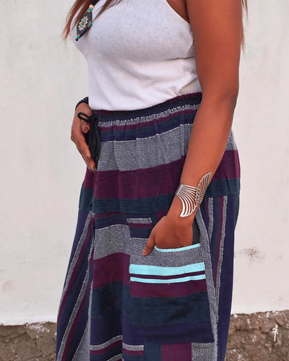 urban gypsy khesh harem pants female pocket closeup side